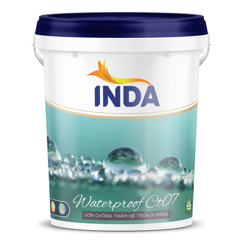 sơn chống thấm pha xi măng inda